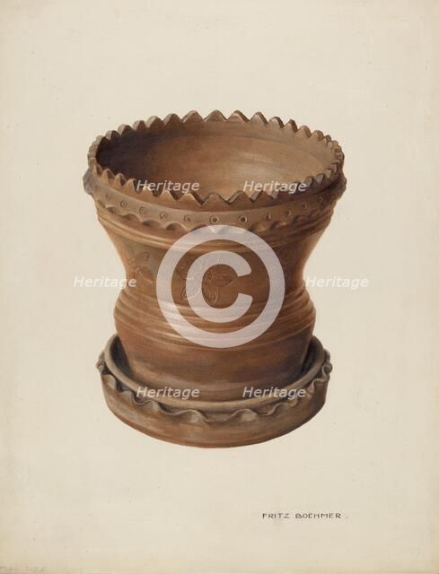 Flower Pot, c. 1939. Creator: Fritz Boehmer.