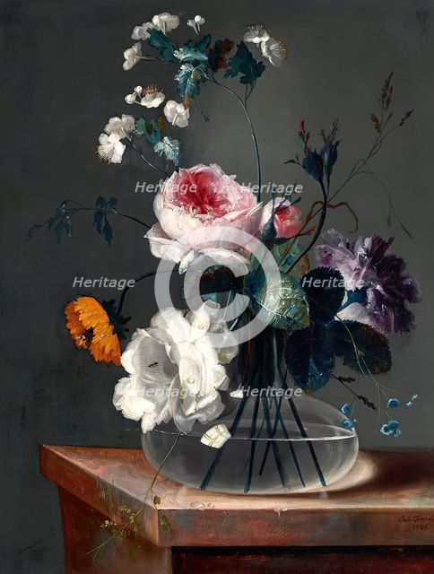 Flower still life, 1786. Creator: Johann Baptist Drechsler.