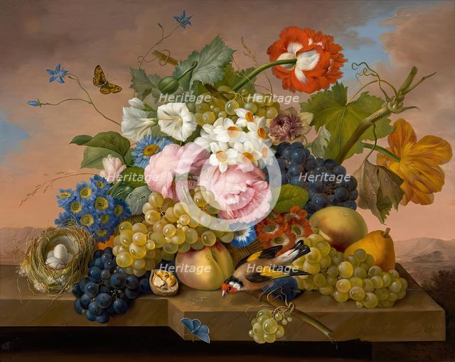 Flower still life, 1824. Creator: Franz Xaver Petter.