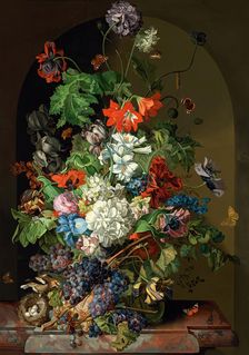 Flower still life, 1830. Creator: Sebastian Wegmayr