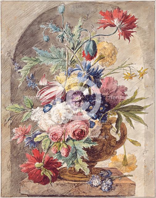 Flower Still Life, ca 1734. Artist: Huysum, Jan, van (1682-1749)