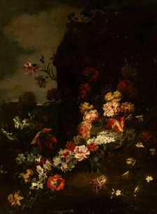 Flower Still Life in Nature, 1660-1700. Creator: Unknown