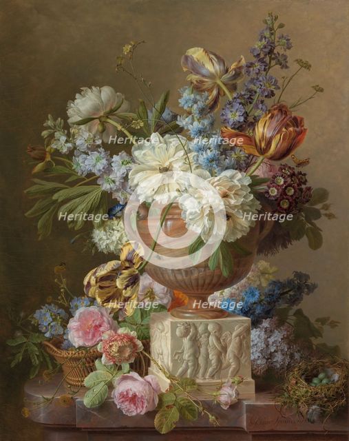 Flower Still-life with an Alabaster Vase, 1783. Creator: Gerard van Spaendonck.
