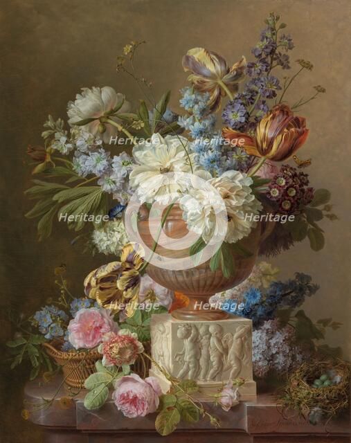 Flower Still-life with an Alabaster Vase, 1783. Creator: Gerard van Spaendonck.