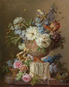 Flower Still-life with an Alabaster Vase, 1783. Creator: Gerard van Spaendonck