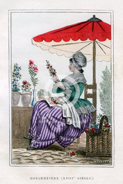 Flower seller, 18th century (1882-1884).Artist: Gilbert