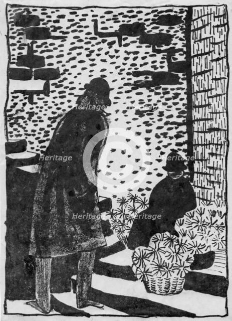 Flower-seller, 1952. Creator: Shirley Markham.