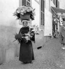 Flower seller, Funchal, Madeira, 20th century