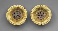 Flower-Shaped Ear Ornaments, 1400/1500. Creator: Unknown