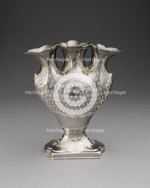 Flower Vase, Staffordshire, 1810/20. Creator: Staffordshire Potteries.