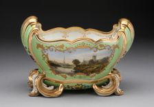 Flower Vase with view of Worcester, Worcester, c. 1820. Creator: Royal Worcester