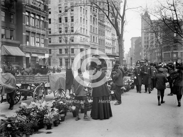 Flower vender's (i.e. vendor's) Easter display, New York, c1904. Creator: Unknown.