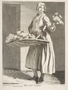 Flower Vendor, 1738. Creator: Caylus, Anne-Claude-Philippe de