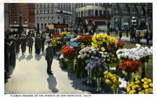 Flower Vendors on the Streets of San Francisco, California, 1921