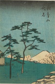 Flower Viewing at Asuka Hill (Asukayama hanami), section of a sheet from the series..., 1852. Creator: Ando Hiroshige