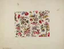 Flowered Challis Gown, c. 1940. Creator: Lester Kausch
