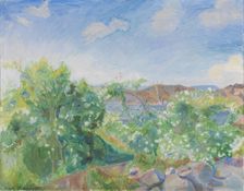 Flowering Dog Roses, 1926. Creator: Thorvald Erichsen