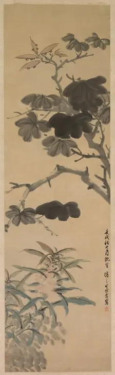 Flowering Plants, 1862. Creator: Wu Rangzhi (Chinese, 1799-1870)