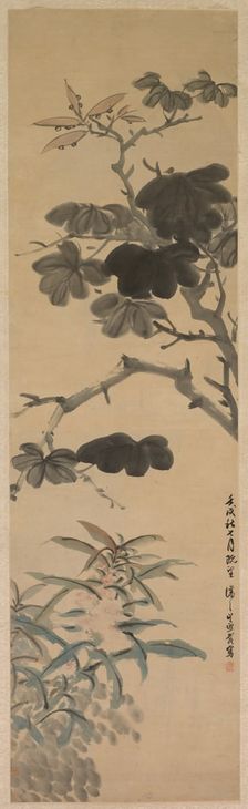 Flowering Plants, 1862. Creator: Wu Rangzhi (Chinese, 1799-1870)