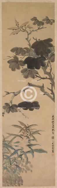 Flowering Plants, 1862. Creator: Wu Rangzhi (Chinese, 1799-1870).