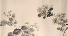 Flowering plants of the four seasons, 1842. Creator: Oda Kaisen