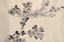 Flowering plants of the four seasons, 1842. Creator: Oda Kaisen