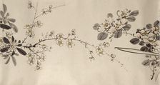 Flowering plants of the four seasons, 1842. Creator: Oda Kaisen