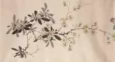 Flowering plants of the four seasons, 1842. Creator: Oda Kaisen