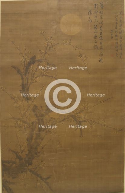 Flowering Plum in Moonlight and Snow, 16th century. Creator: Liu Shiru.