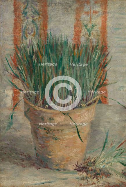 Flowerpot with Garlic Chives, 1887. Creator: Gogh, Vincent, van (1853-1890).