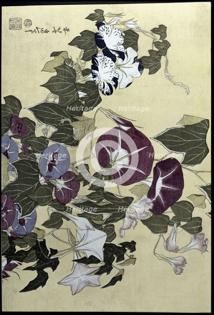'Flowers', 19th century. Creator: Hokusai, Katsushika (1760 - 1849).