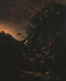 Flowers, a Hedgehog and a Frog, 1660. Creator: Matthias Withoos