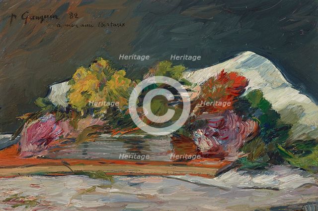 Flowers and books, 1882. Creator: Gauguin, Paul Eugéne Henri (1848-1903).