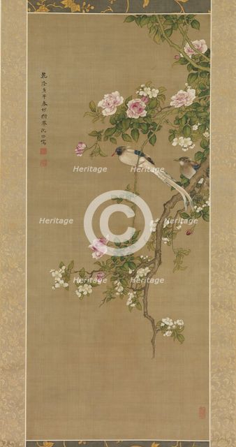 Flowers and Birds, 1750. Creator: Shen Nanpin.