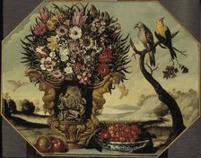 Flowers and birds, c1570s. Creator: Unknown