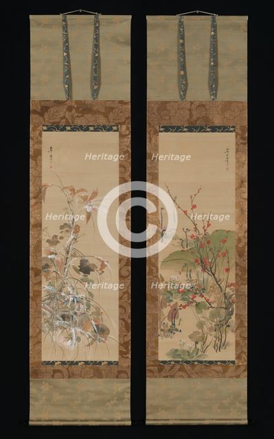 Flowers and Birds of the Four Seasons, mid-19th century. Creator: Ikeda Koson.