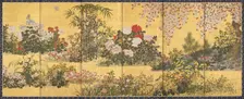 Flowers and Butterflies, 1730-1770. Creator: School of Tawaraya Sôtatsu