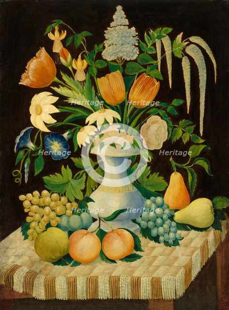 Flowers and Fruit, c. 1870. Creator: Unknown.