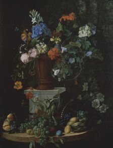 Flowers and fruits. Artist: Sadovnikov, Vladimir Mikhailovich (1829-?)