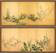 Flowers and Plants of the Four Seasons, turn of the 18/19th century. Creator: Yamaguchi Soken