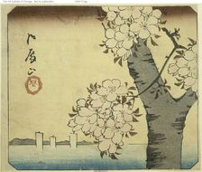 Flowers at Goten Hill (Gotenyama, hana), section of a sheet from the series "Cutouts of ..., 1852. Creator: Ando Hiroshige