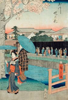 Flowers Beside the Tamagawa-Zutsumi (image 1 of 3), c1856. Creator: Ando Hiroshige
