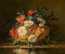Flowers, c1830-1870. Creator: Narcisse Virgile Diaz de la Pena