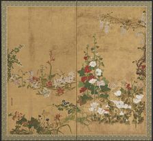 Flowers, Edo period, early-mid 18th century. Creator: Watanabe Shiko