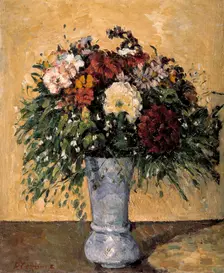 Flowers in a Blue Vase 1873-1875. Artist: Paul Cezanne