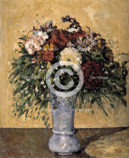 'Flowers in a Blue Vase', 1873-1875. Artist: Paul Cezanne