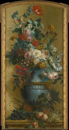 Flowers in a Blue Vase, 18th century. Creator: Willem van Leen