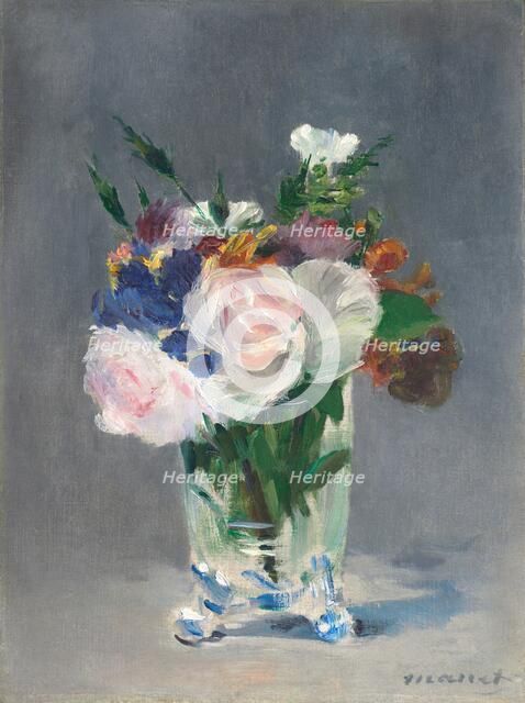 Flowers in a Crystal Vase, c. 1882. Creator: Edouard Manet.