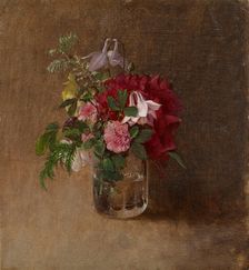 Flowers in a Glass, 1873. Creator: Albert Edelfelt