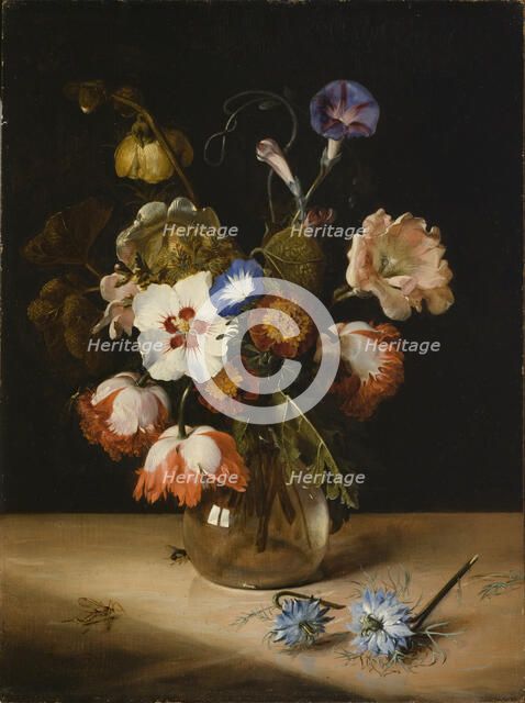 Flowers in a Glass Vase, 1671. Creator: Dirck de Bray.